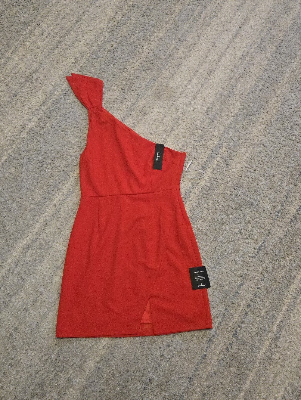 NWT Lulus Red One Shoulder Asymmetric Mini Dress Size M